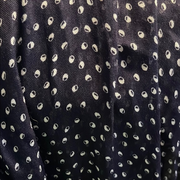 Banana Republic Elegant Navy Polka Dot Scarf NWT - Picture 4 of 5